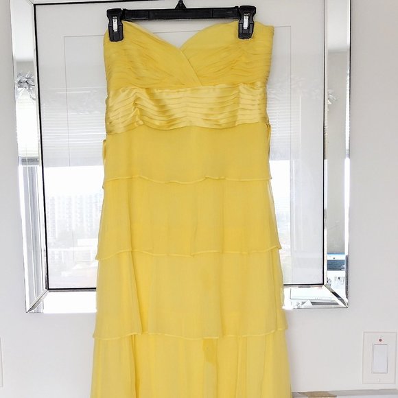BCBG MAXAZRIA Pale Lime Evening Formal Gown - Picture 8 of 12